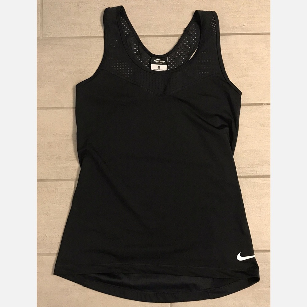 NWOT Nike Black Mesh Detail Back Dri-Fit Tank Top